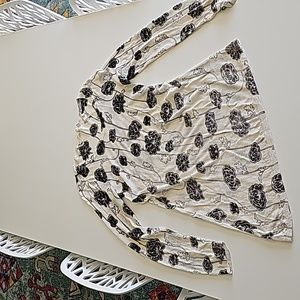 Anthropologie cream and black ombre sweater